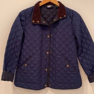 Land’s End navy light quilted jacket
